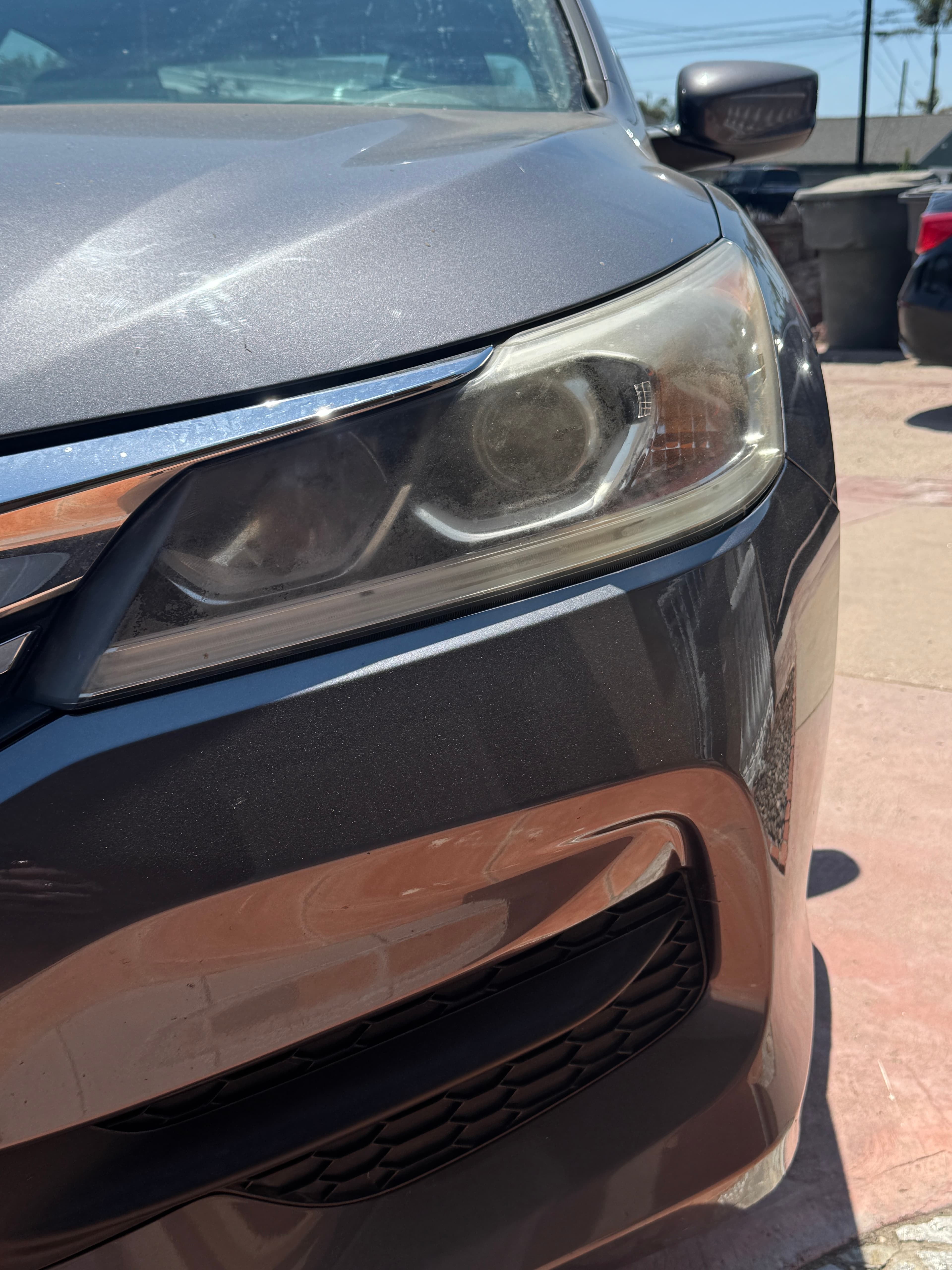 Before – Headlight clarity restoration