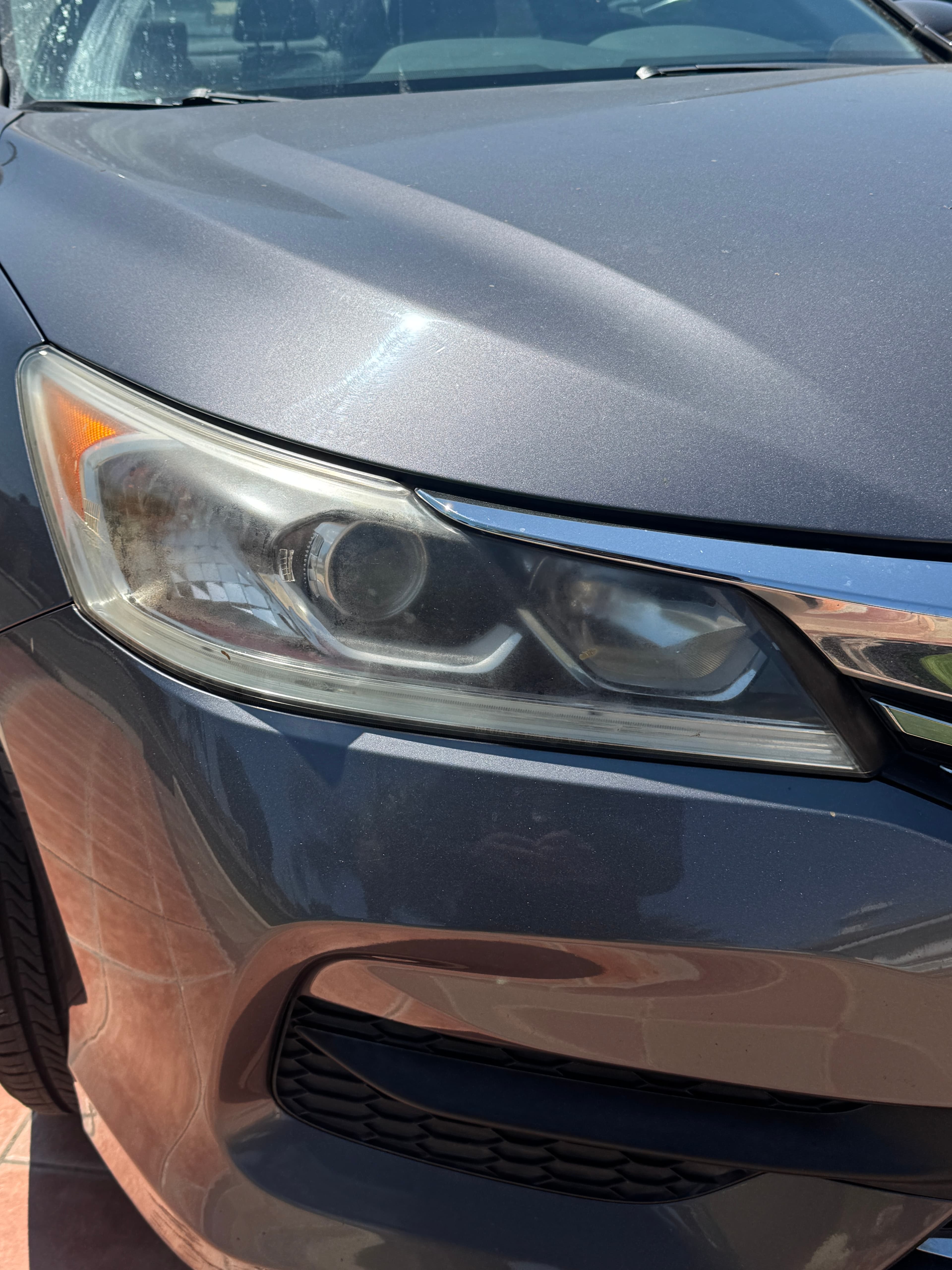 Before – Headlight lens restoration
